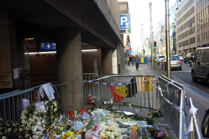 Flowers at Brussels Malbaek station, April 2016 Flowers at Brussels Malbaek station, April 2016