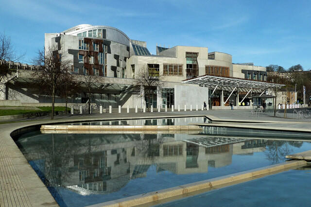 Scottish Parliament by Mary and Angus Hogg, geograph-5329899, CC-SA licence Scottish Parliament